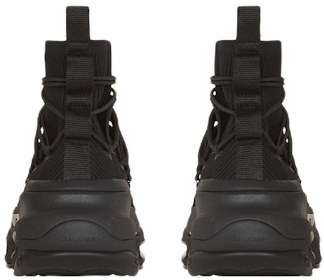 Balmain B-Bold High-Top Black Knit XM1VH283TLDK0PA Shop Balmain B-Bold High-Top Black Knit XM1VH283TLDK0PA