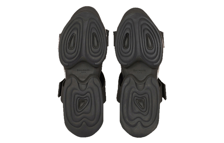 Shop BALMAIN 巴爾曼 B-Bold 高筒運動鞋 黑色