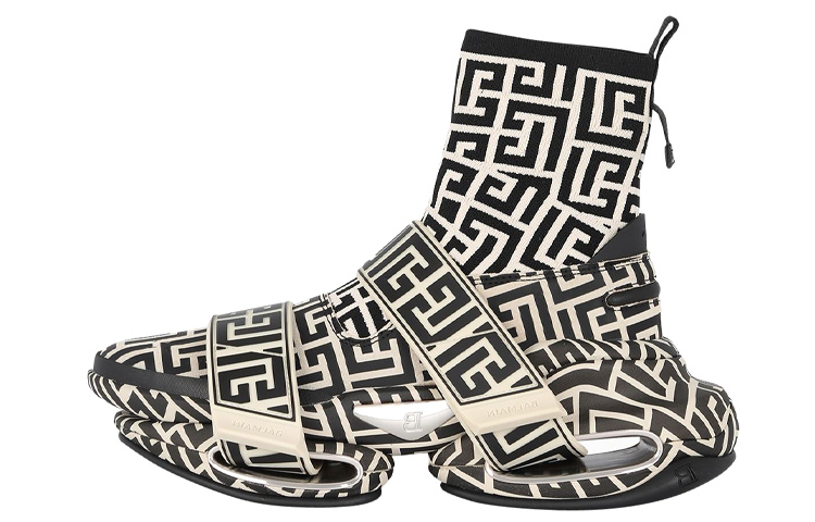 Balmain B-Bold High-Top Sneakers 'Black White'