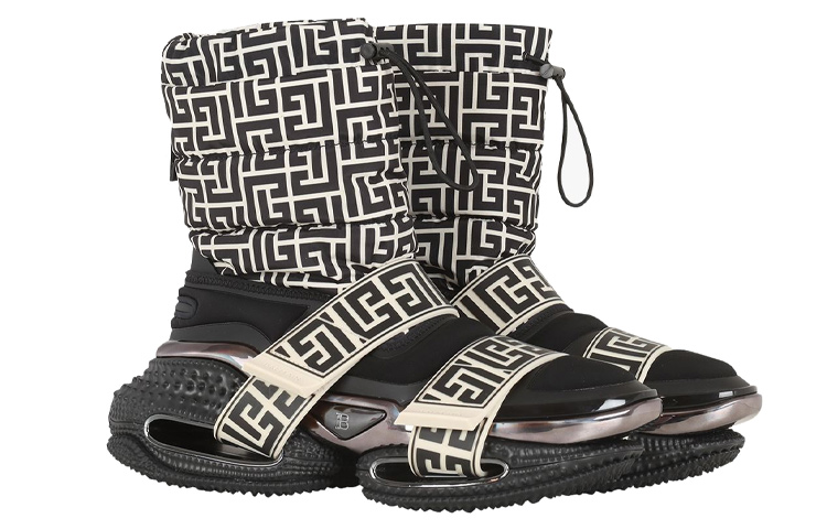 Balmain B-Bold High-Top Sneakers 'Black White' 圖 2