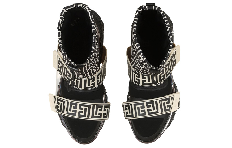 Balmain B-Bold High-Top Sneakers 'Black White' 圖 3
