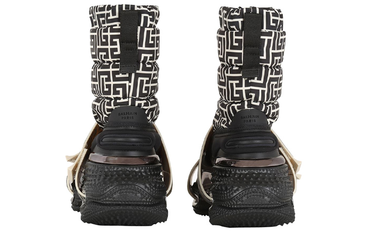 Balmain B-Bold High-Top Sneakers 'Black White' 圖 4