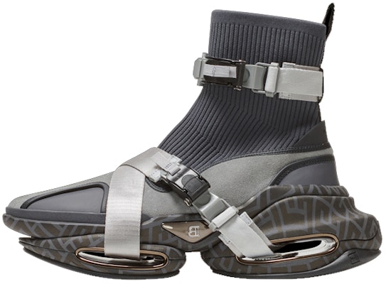 Balmain B-Bold High-Top Sneakers 'Grey Mesh and Suede Strap' YM0VH316TSLE0PA Buy Balmain B-Bold High-Top Sneakers 'Grey Mesh and Suede Strap' YM0VH316TSLE0PA