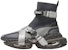 Balmain B-Bold High-Top Sneakers 'Kelabu Mesh dan Tali Suede' YM0VH316TSLE0PA