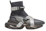 Order Balmain B-Bold High-Top Sneakers 'Kelabu Mesh dan Tali Suede' YM0VH316TSLE0PA