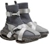 Lookbook Balmain B-Bold High-Top Sneakers 'Kelabu Mesh dan Tali Suede' YM0VH316TSLE0PA