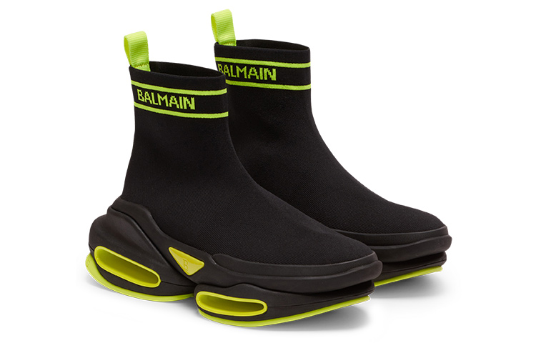 Order Balmain B-Bold Tinggi 'Monogram - Hitam Kuning' AM1VH317TKBA-EAQ