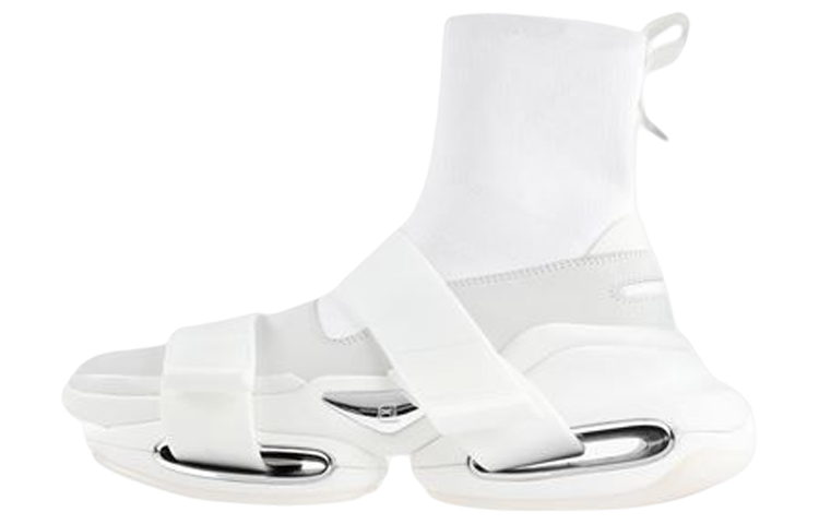 Balmain B-Bold High Top 'White Suede and Knit'