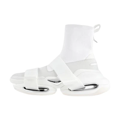 Balmain B-Bold High Top 'White Suede and Knit'