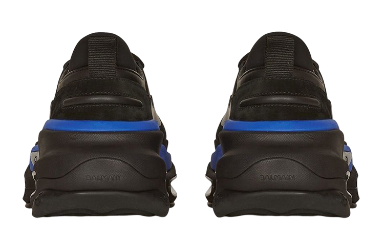 Shop Balmain B-Bold Low-Top Hitam Biru YM1VI277LSOWEGG