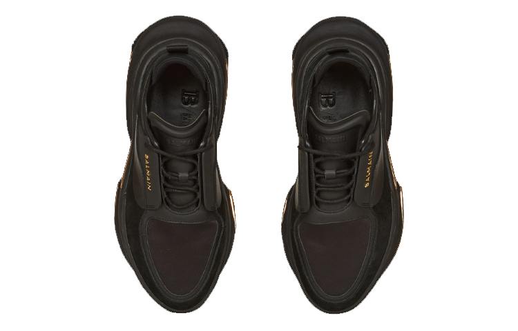 Lookbook 巴爾曼 B-Bold 圓頭繫帶 低幫 休閒鞋 男款 黑色