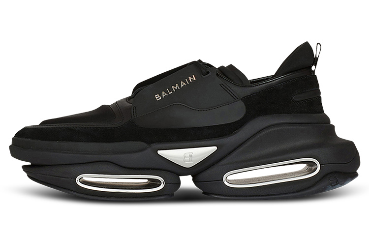 Balmain B-Bold Low-Top Black Suede YM1VI277TRPN0PA