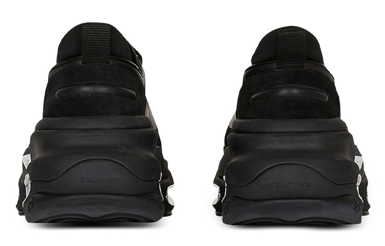 Shop "Balmain B-Bold Zapatillas Bajas en Piel Negra" YM1VI277TRPN0PA