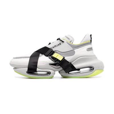 Balmain B-Bold Low-Top White Yellow