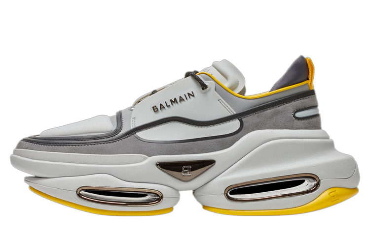 Balmain B-Bold Low 'Grey Leather'