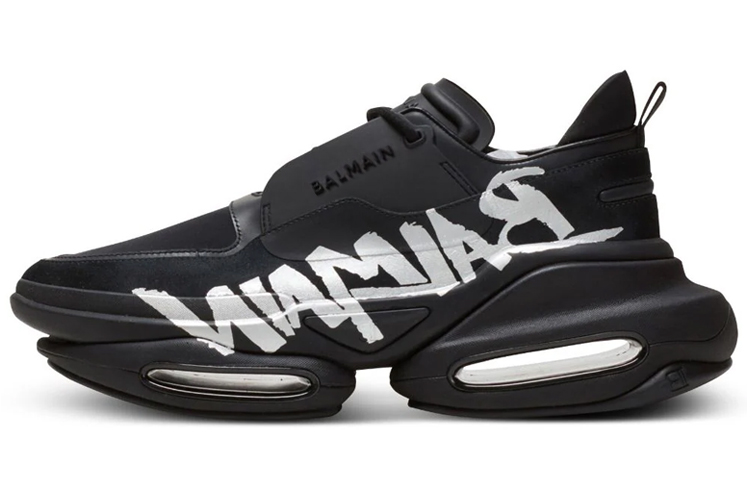 Balmain B-Bold Low 'Noir Argent' BM1VI277TBRL-EAC