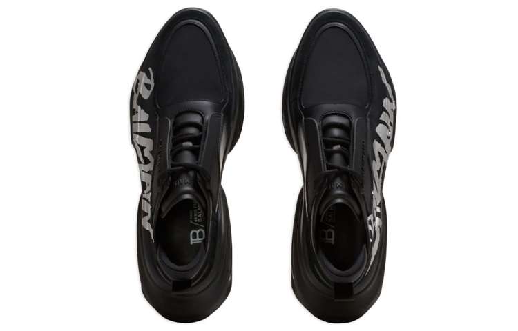 Lookbook Balmain B-Bold Low 'Hitam Perak' BM1VI277TBRL-EAC