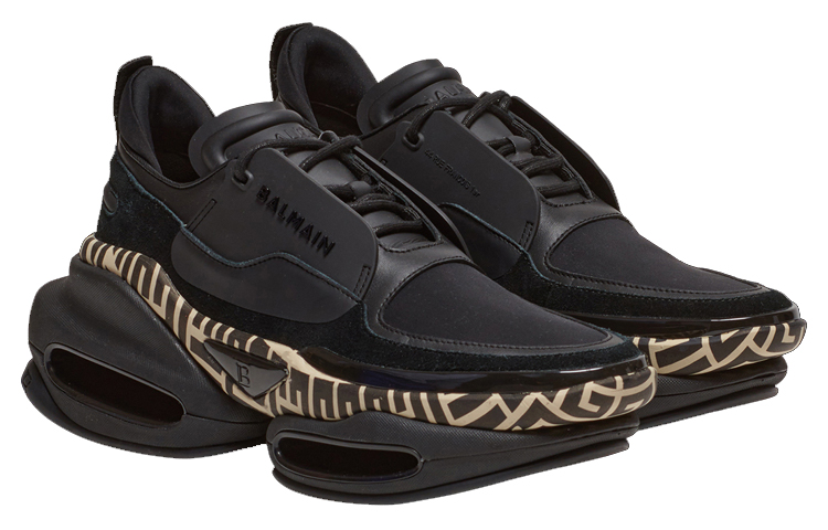 Balmain B-Bold Low Sneaker 'Black Logo Print' 圖 2