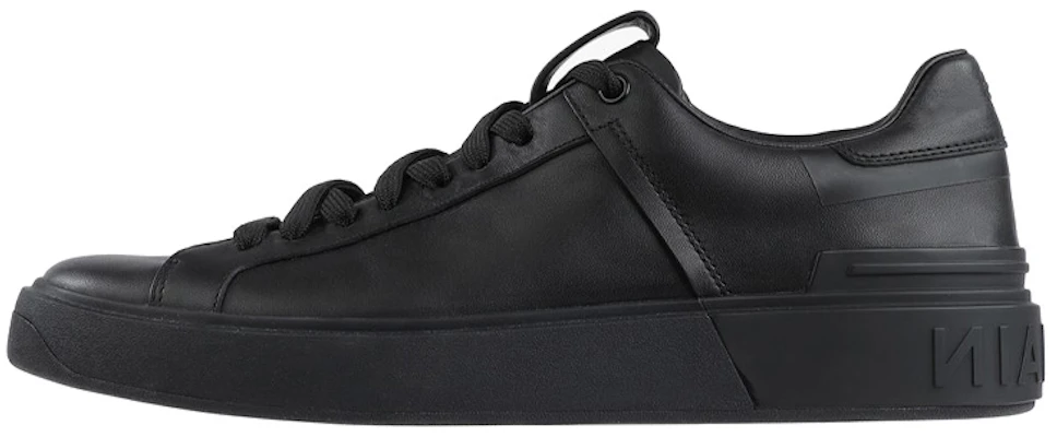 BALMAIN 巴爾曼 B-Court 光面皮革運動鞋 黑色 Buy BALMAIN 巴爾曼 B-Court 光面皮革運動鞋 黑色