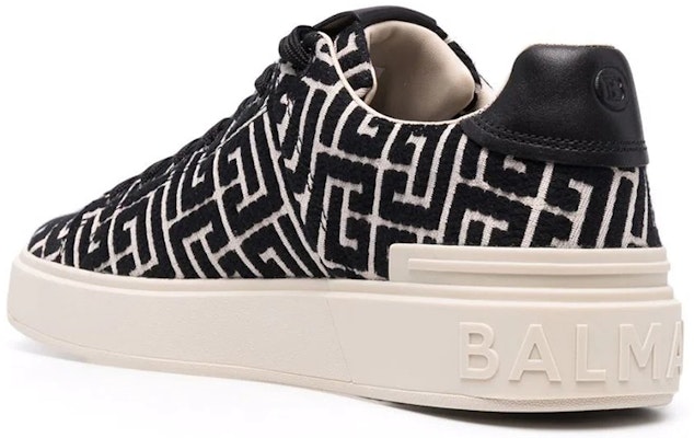 발망 B-코트 블랙 모노그램 (Balmain B-Court Black Monogram) WM1VI244TJMS-GFE Lookbook 발망 B-코트 블랙 모노그램 (Balmain B-Court Black Monogram) WM1VI244TJMS-GFE