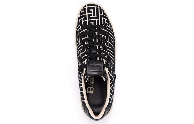 Shop Balmain B-Court 'Monogram Hitam' WM1VI244TJMS-GFE
