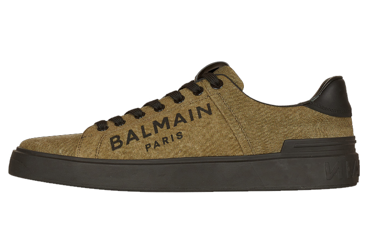 Balmain B-Court 'Khaki Logo Print' YM1VI288TWCLUBK