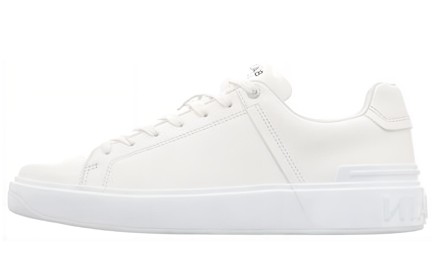 Buy 巴尔曼 B-Court 皮革運動鞋 白色