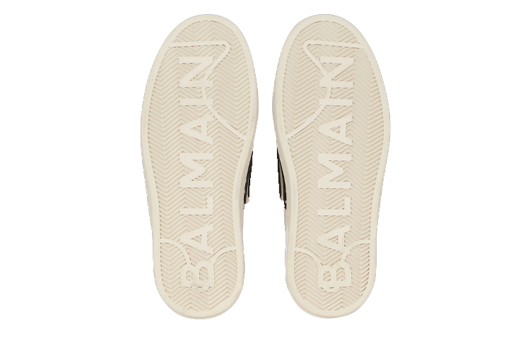 Shop Balmain B-Court Low-Top Jacquard Lelaki Kasut YM1VI288TJCMGFE