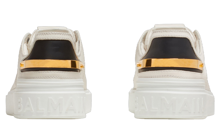 Purchase 발망 B-코트 로우탑 화이트 블랙 (Balmain B-Court Low-Top White Black) YM0VI310LTPR0FA