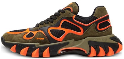 Balmain B-East 'Military Green Neon Orange' BM1VI327TSVM Balmain B-East 'Military Green Neon Orange' BM1VI327TSVM