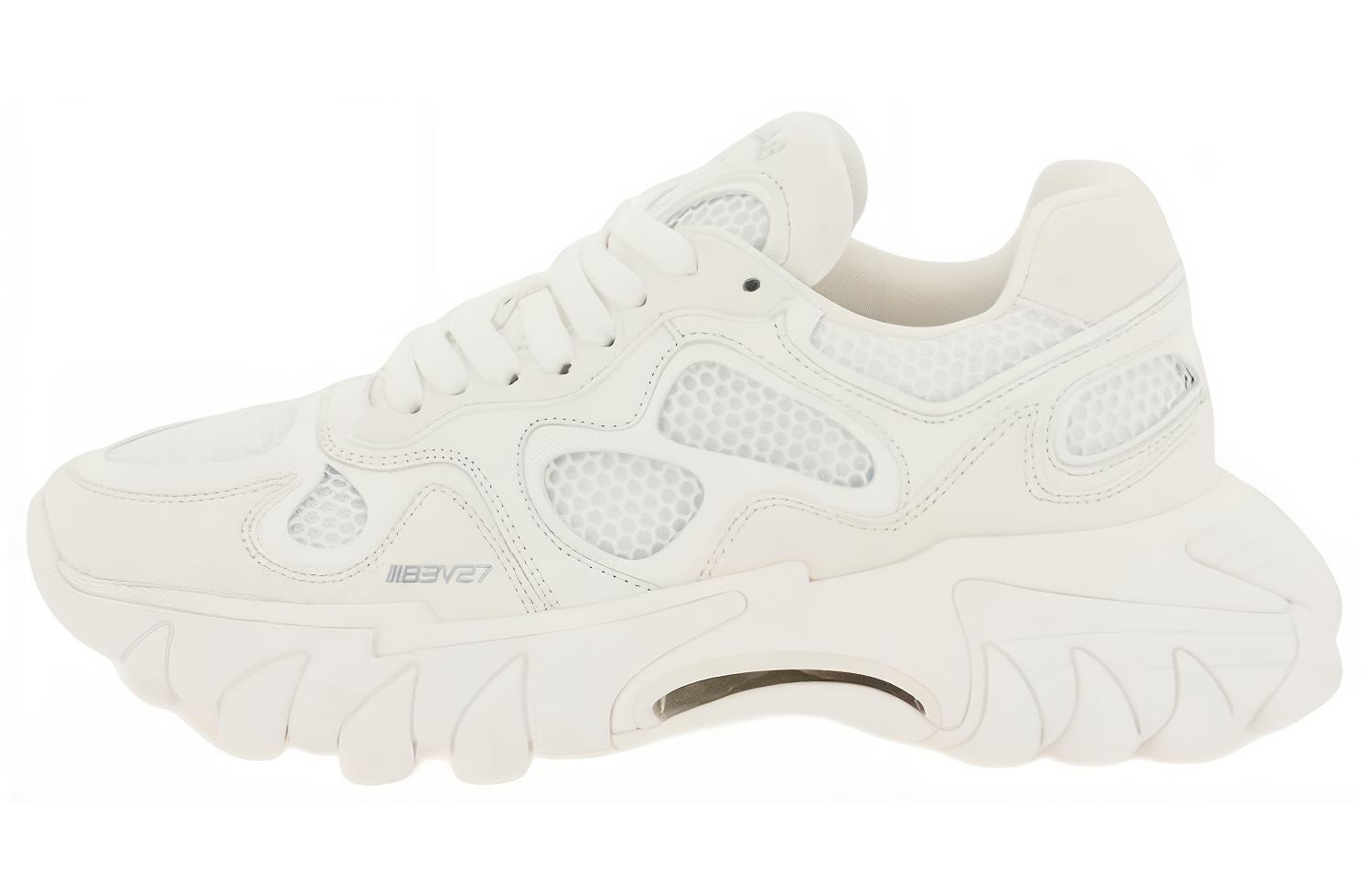 Balmain B-East 'White Leather Logo Strap'