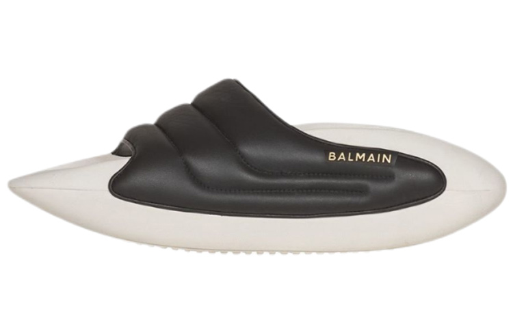 Buy Balmain B-IT Mules Negro Blanco AM1VL299LPQPEAB