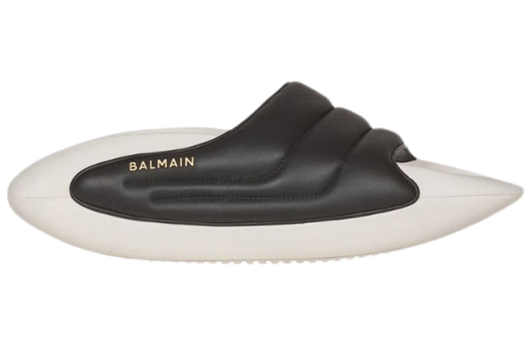 Order Balmain B-IT Mules Negro Blanco AM1VL299LPQPEAB