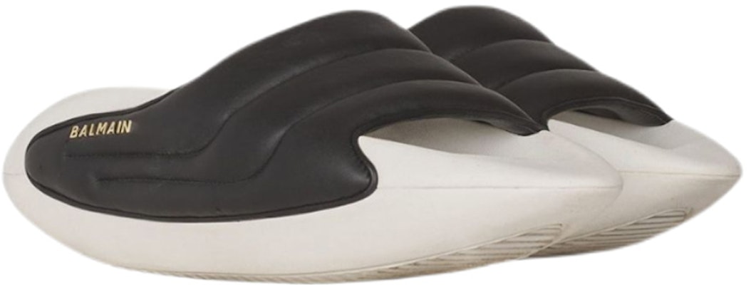 Balmain B-IT Mules Hitam Putih AM1VL299LPQPEAB Lookbook Balmain B-IT Mules Hitam Putih AM1VL299LPQPEAB