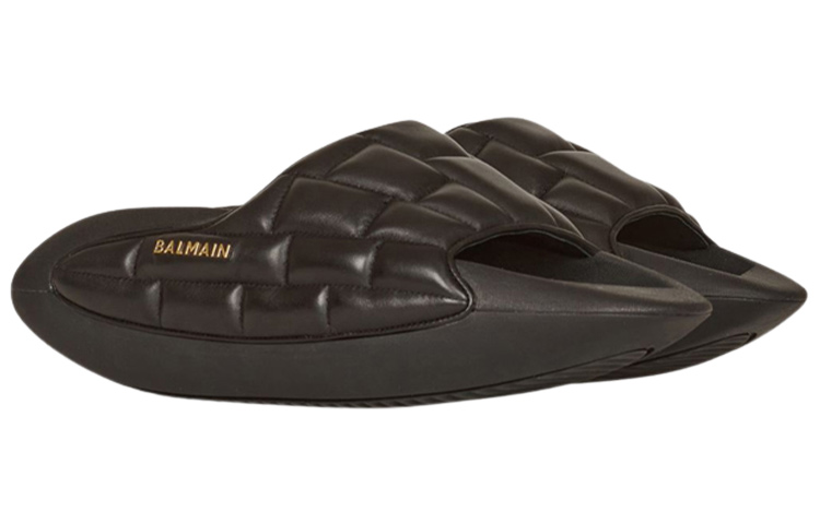 Balmain B-IT Mules Quilted Black 圖 2