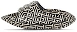Buy Balmain B-IT Kulit Quilted Mules 'Bicolor Monogram - Hitam Putih' YM1VL299-TVMG-GFE