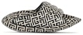 Balmain B-IT Kulit Quilted Mules 'Bicolor Monogram - Hitam Putih' YM1VL299-TVMG-GFE