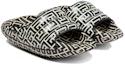 Lookbook Balmain B-IT Kulit Quilted Mules 'Bicolor Monogram - Hitam Putih' YM1VL299-TVMG-GFE