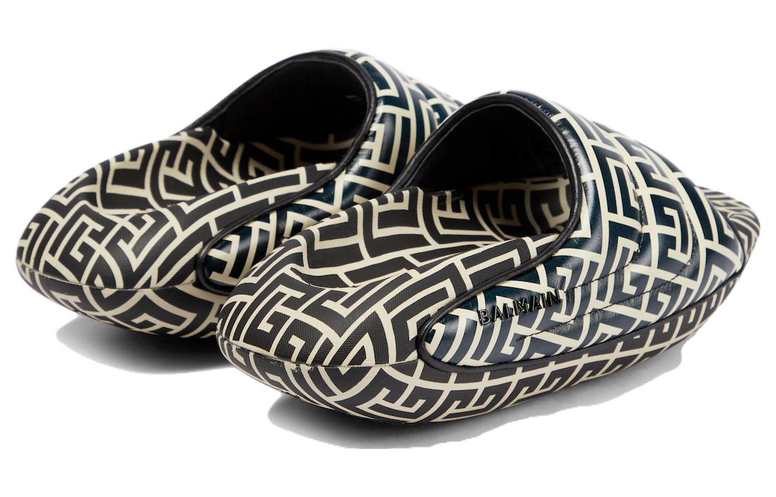 Shop BALMAIN巴爾曼 B-IT 舒適時尚 一字拖鞋 男款 白色