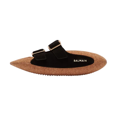 Balmain B-IT Slide 'Black Leather'