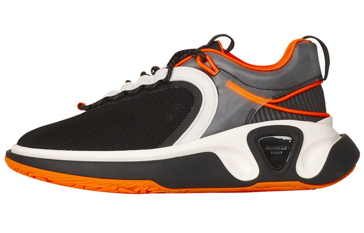 Balmain B-RNNR Low 'Black White Orange'