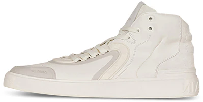 Balmain B-Skate High-Top Sneaker 'White Leather and Suede' XM0VG293LTLC0FA Balmain B-Skate High-Top Sneaker 'White Leather and Suede' XM0VG293LTLC0FA
