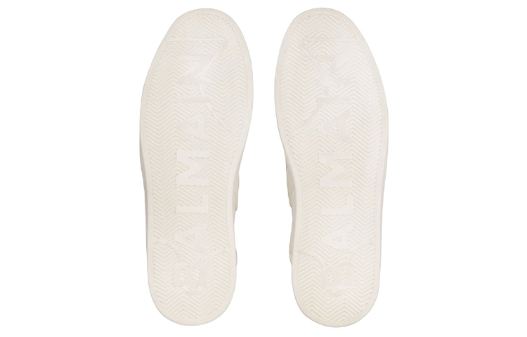 Shop Balmain B-Skate Tinggi 'Suede Putih' XM1VG293LTLC0FA