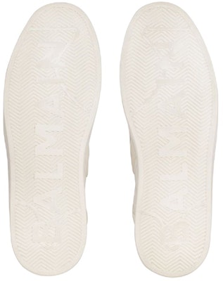 BALMAIN 巴爾曼 B-Skate 高幫絨面革運動板鞋 白色 Shop BALMAIN 巴爾曼 B-Skate 高幫絨面革運動板鞋 白色