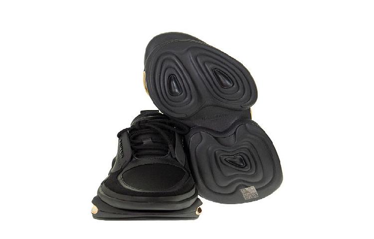 Balmain Balenciaga Triple S 'Bold Black Suede and Leather' 圖 5