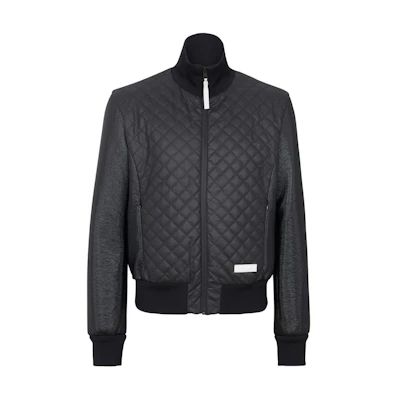 Balmain Black Bomber Jacket - Solid Color Zip-Up Long Sleeve Outerwear CH6TF585ME560PA