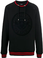 Balmain Black Crewneck Logo Sweatshirt Long Sleeve UH13136I326-EAE Balmain Black Crewneck Logo Sweatshirt Long Sleeve UH13136I326-EAE