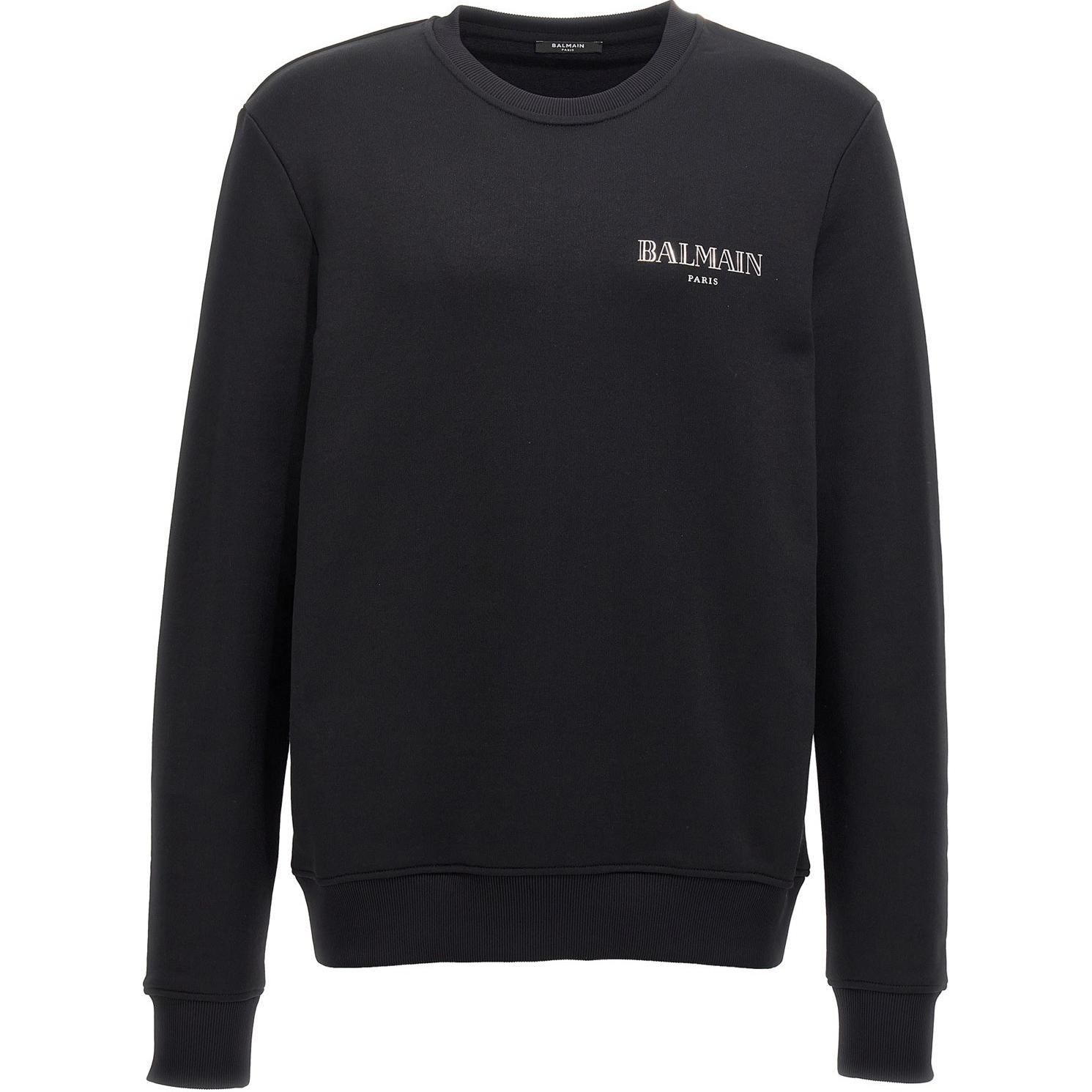 Balmain Black Crewneck Long Sleeve Sweatshirt DH1JQ040-GD84-EAC