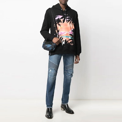 BALMAIN 黑色圖騰印花圓領衛衣 SS21 VH1JR02-0G042-AAA Lookbook BALMAIN 黑色圖騰印花圓領衛衣 SS21 VH1JR02-0G042-AAA