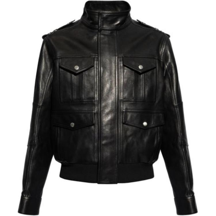 Balmain Black High-Neck Full-Zip Jacket DH1TE131-LC62-0PA